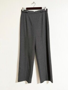 Vintage Talbots Wool Blend High Waisted Wide Leg Trouser Dress Pants